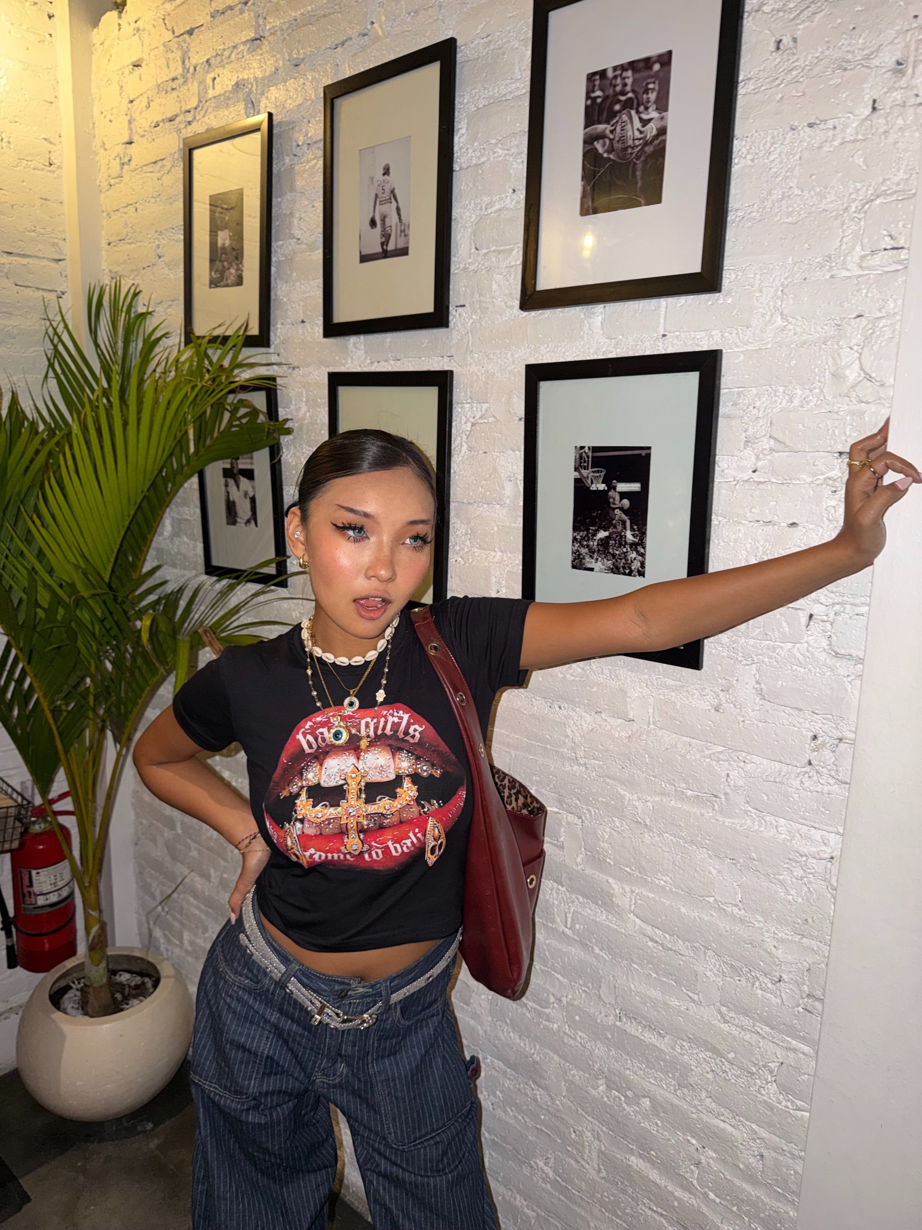 LIPS BAD GIRL baby tee