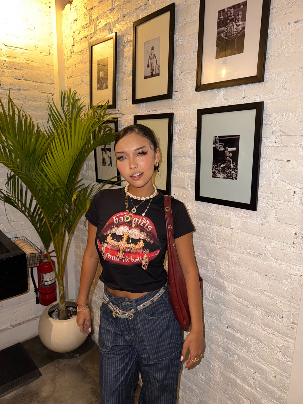 LIPS BAD GIRL baby tee