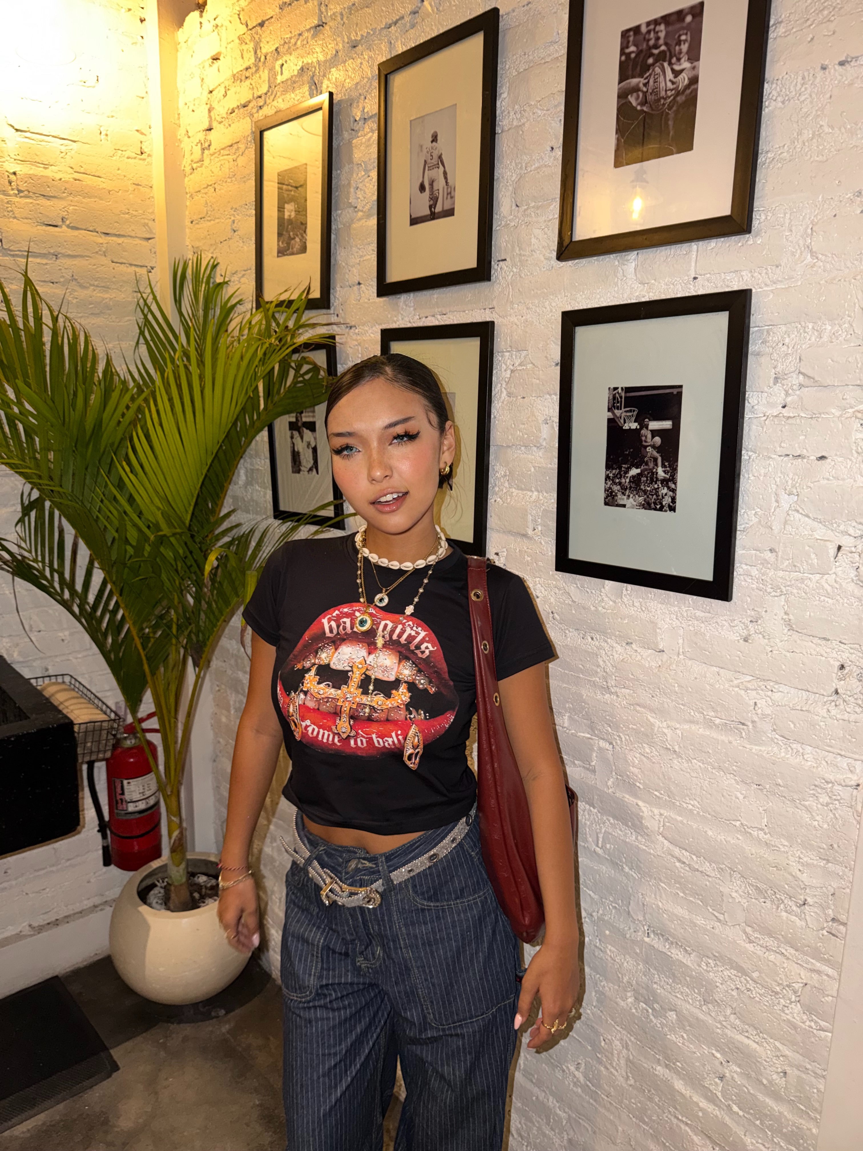 LIPS BAD GIRL baby tee